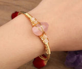 1 Crystal Wrapped Cuff Bracelet Gold