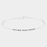 "Follow Your Heart" Mantra Bracelet